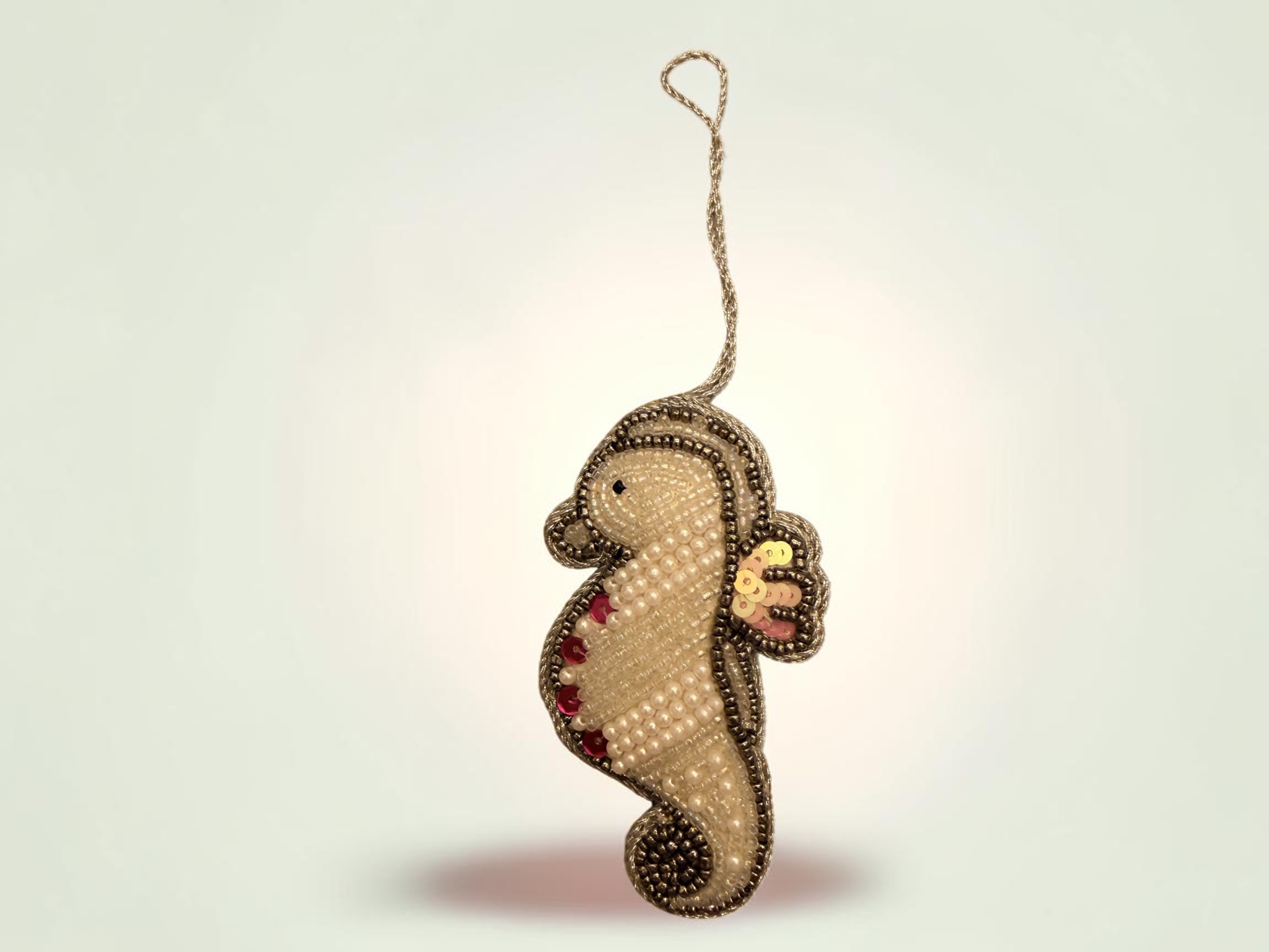 Pearl Seahorse Ornament