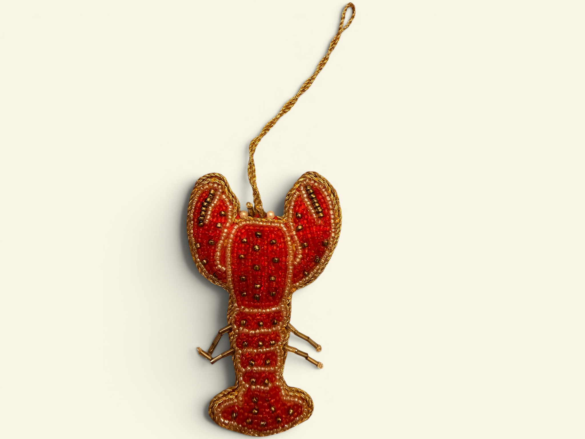 Beaded Red Lobster Ornament