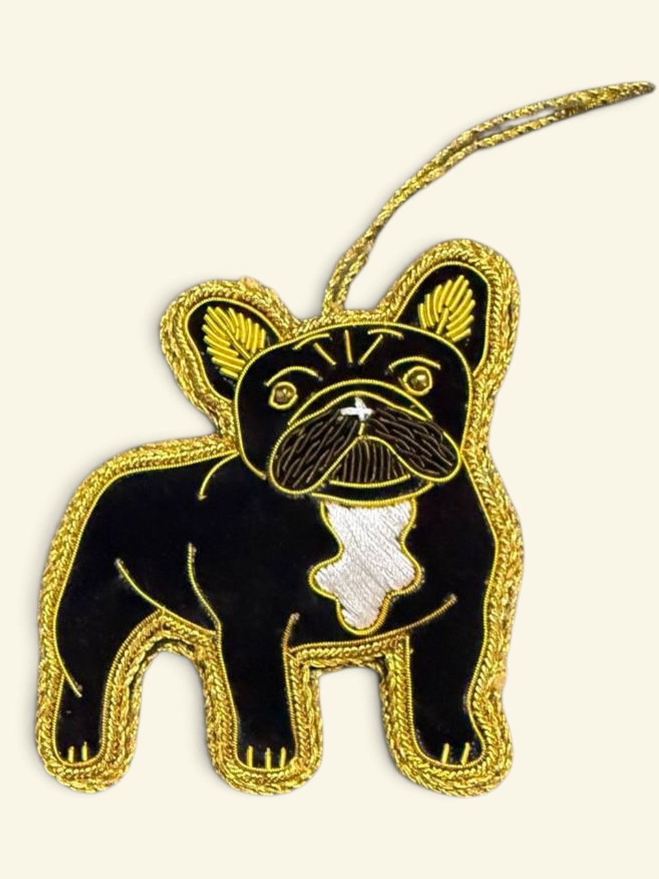Black Velvet French Bulldog Ornament