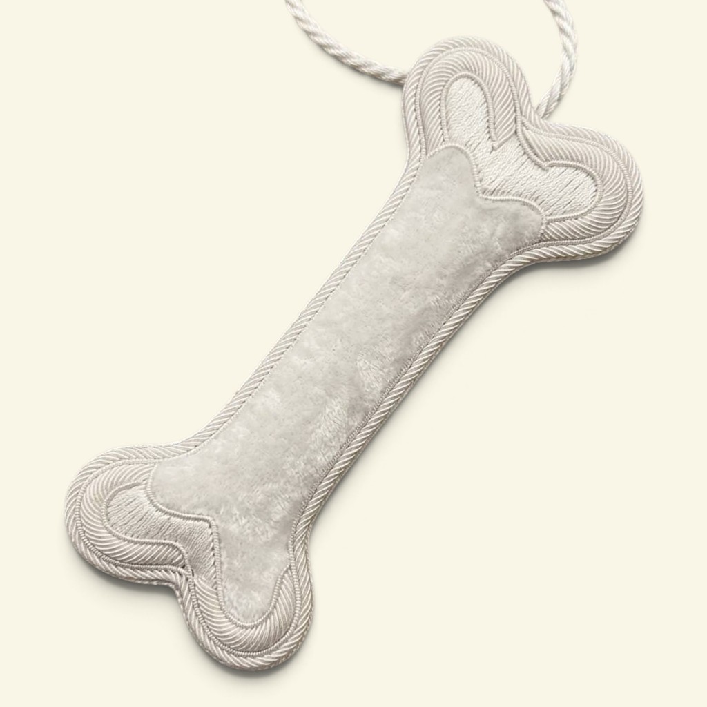 White Velvet Bone Ornament