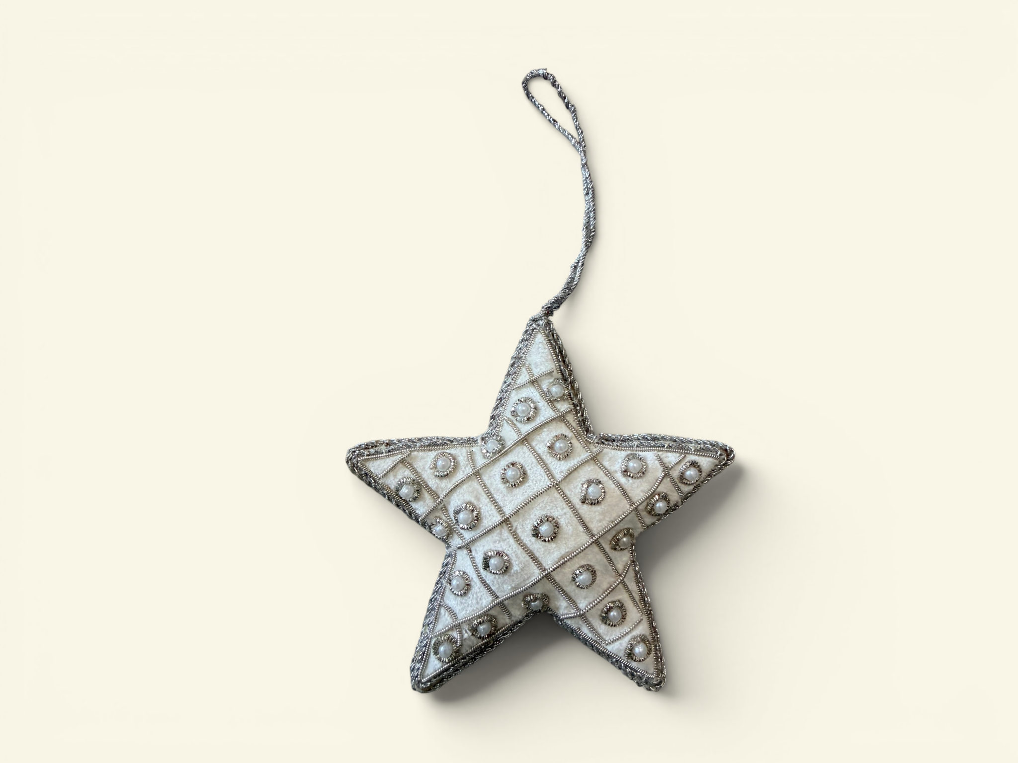 Pearl Lattice Star Ornament
