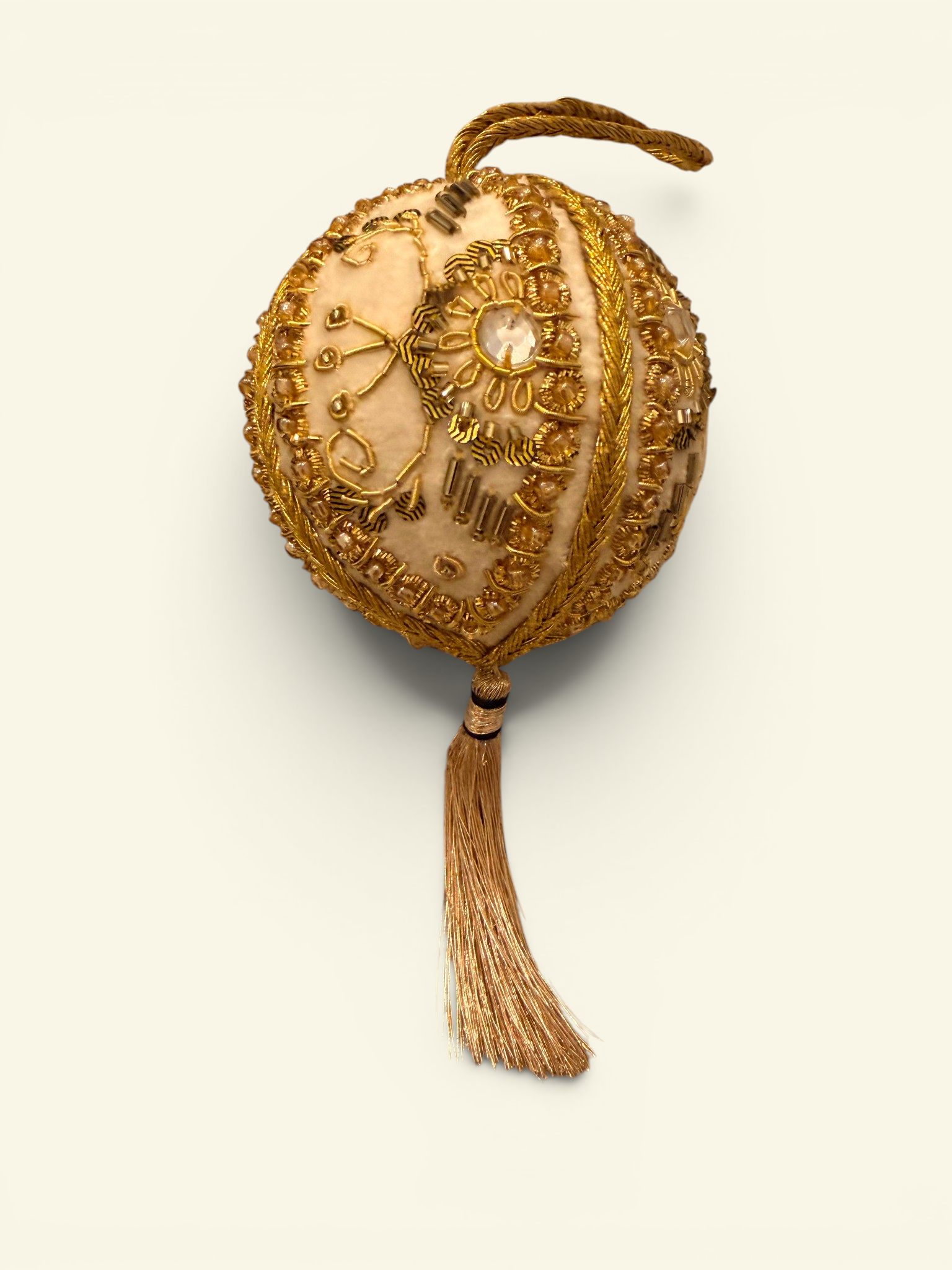 Champagne Tassel Bauble Ornament