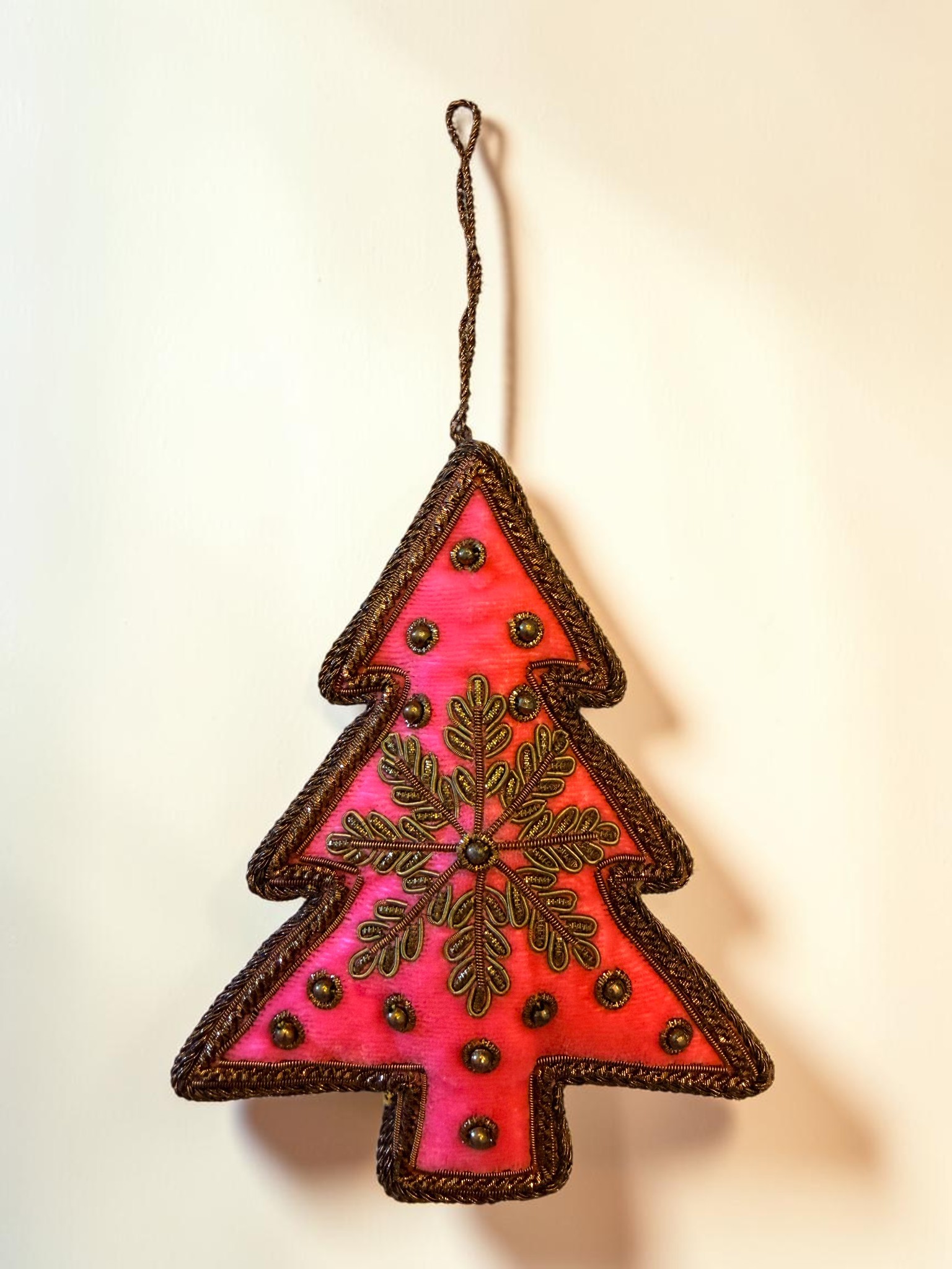 Magenta Snowflake Tree Ornament