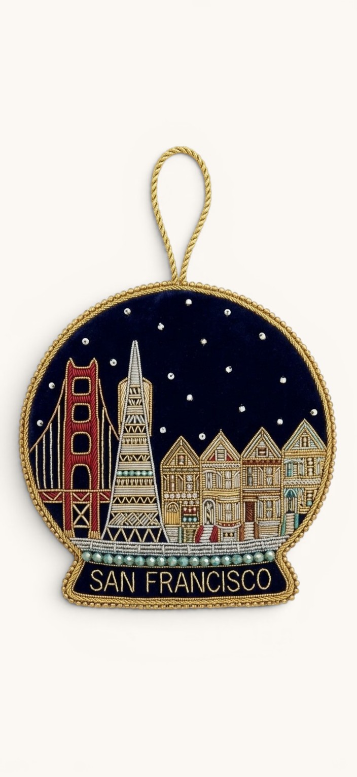 San Francisco Snow Globe Ornament