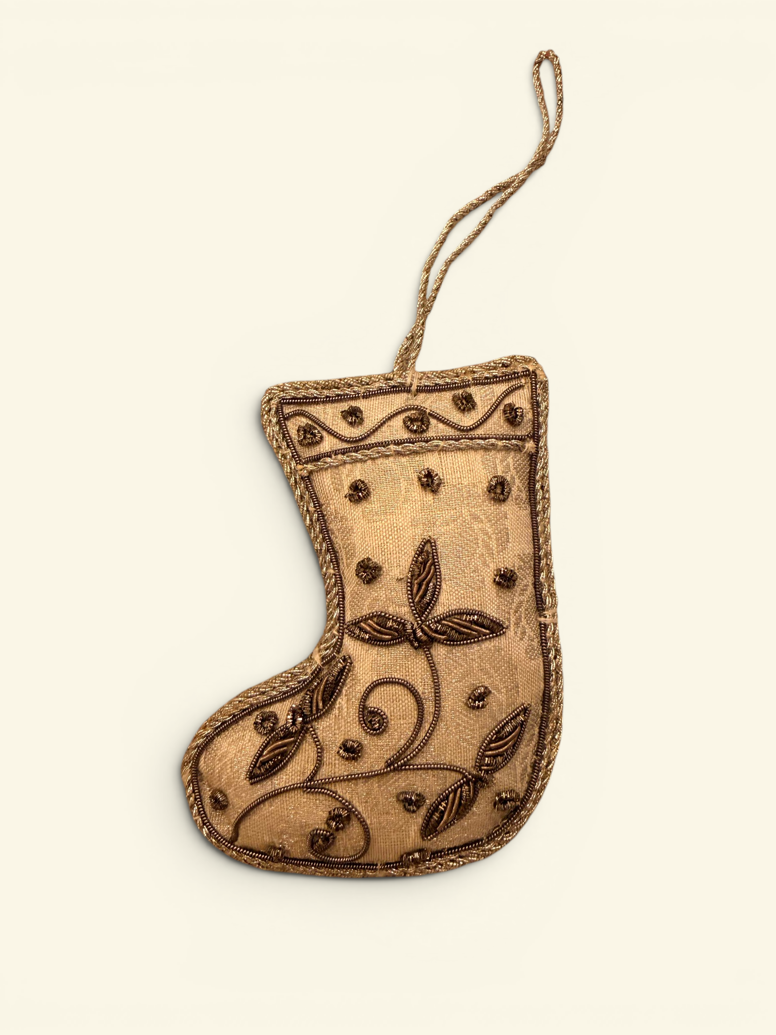Champagne Vine Stocking Ornament