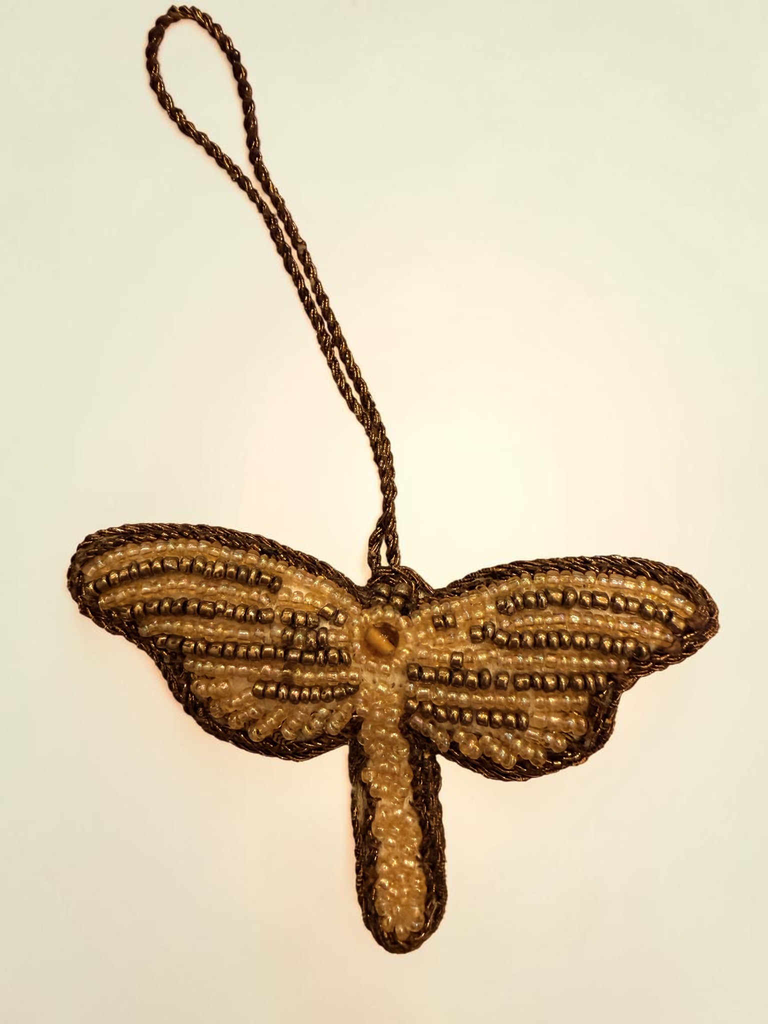 Antique Beaded Moth Ornament