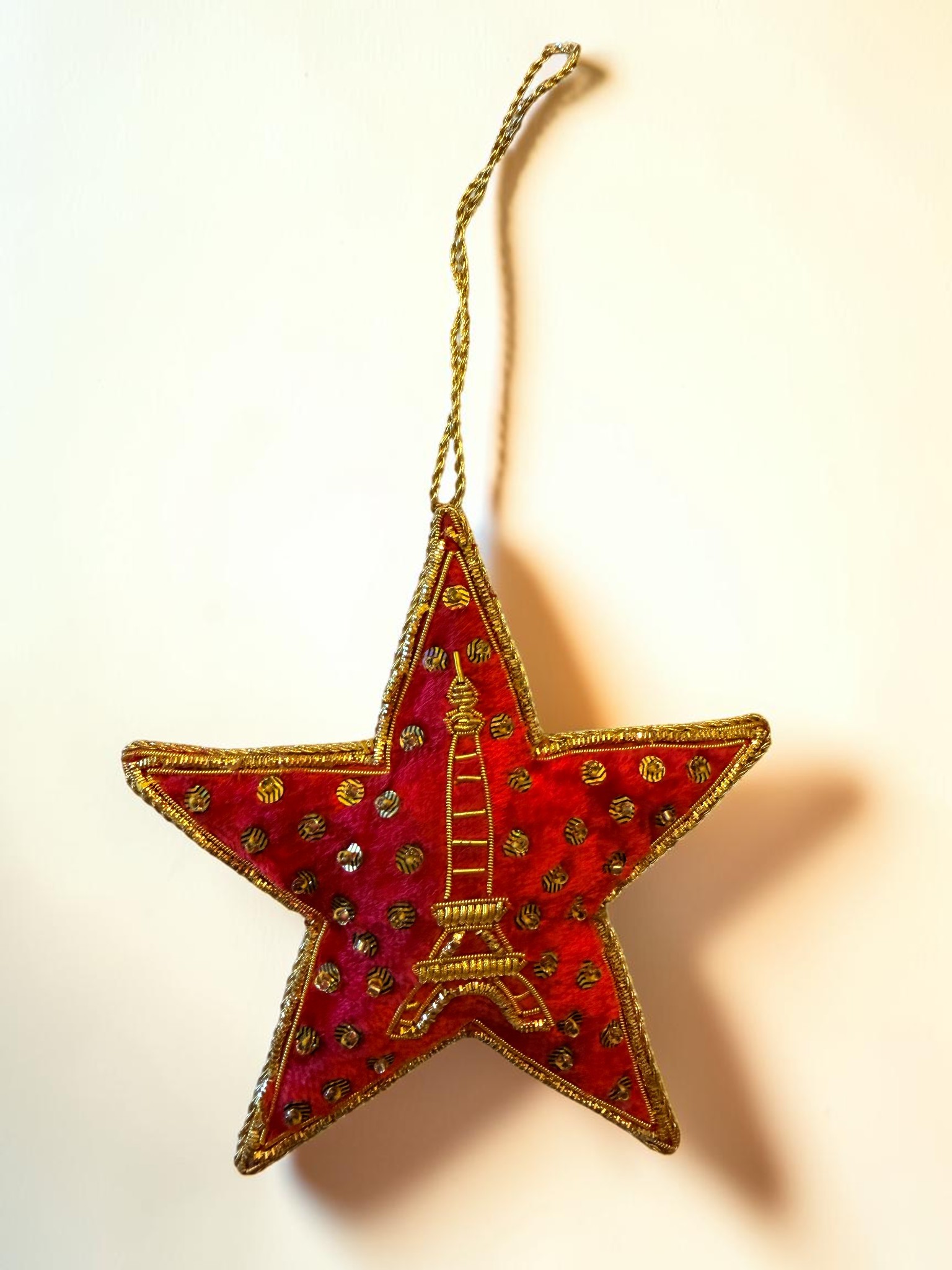 Eiffel Tower Souvenir Star Ornament