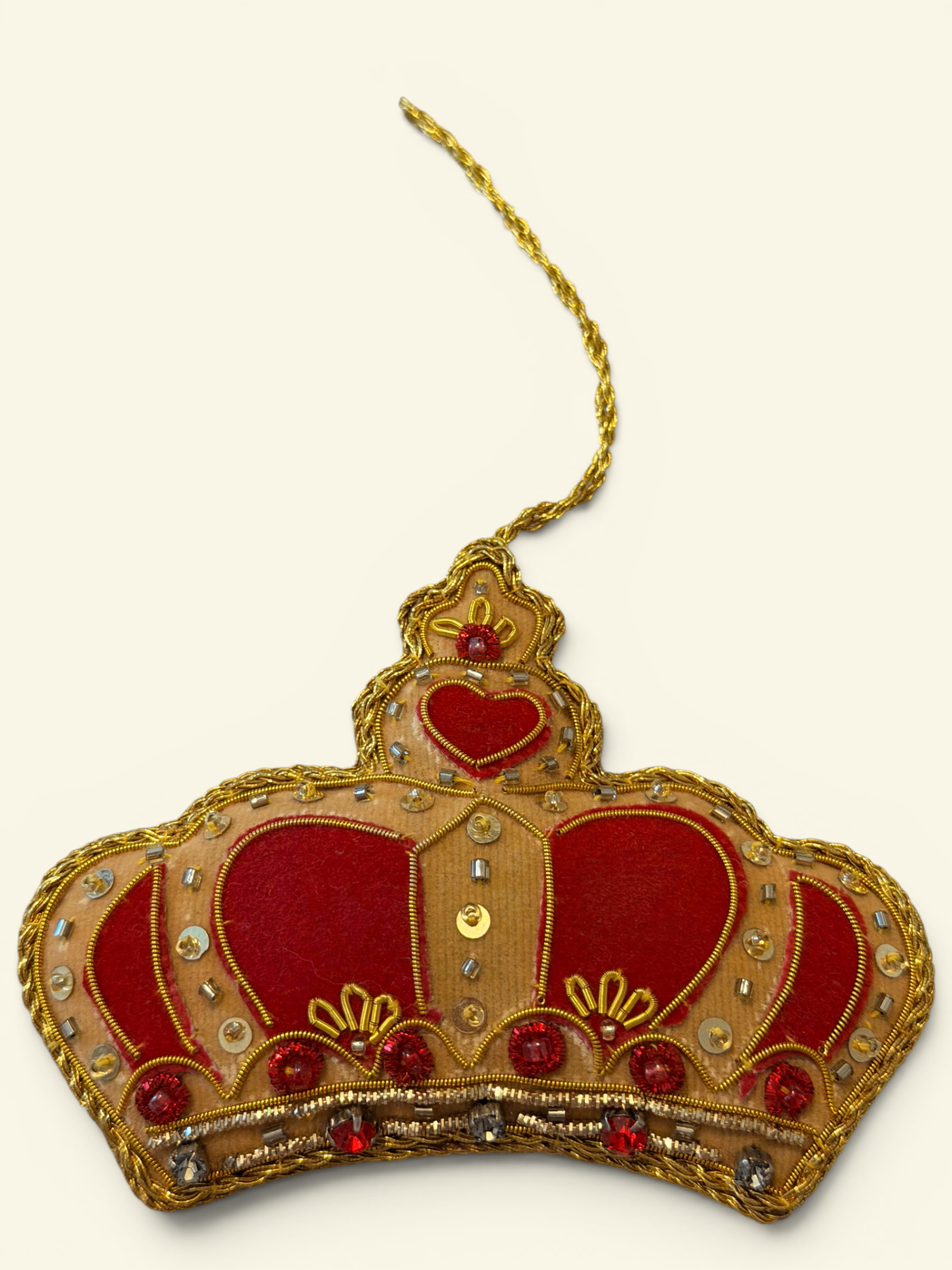 London Ruby Panel Crown Ornament
