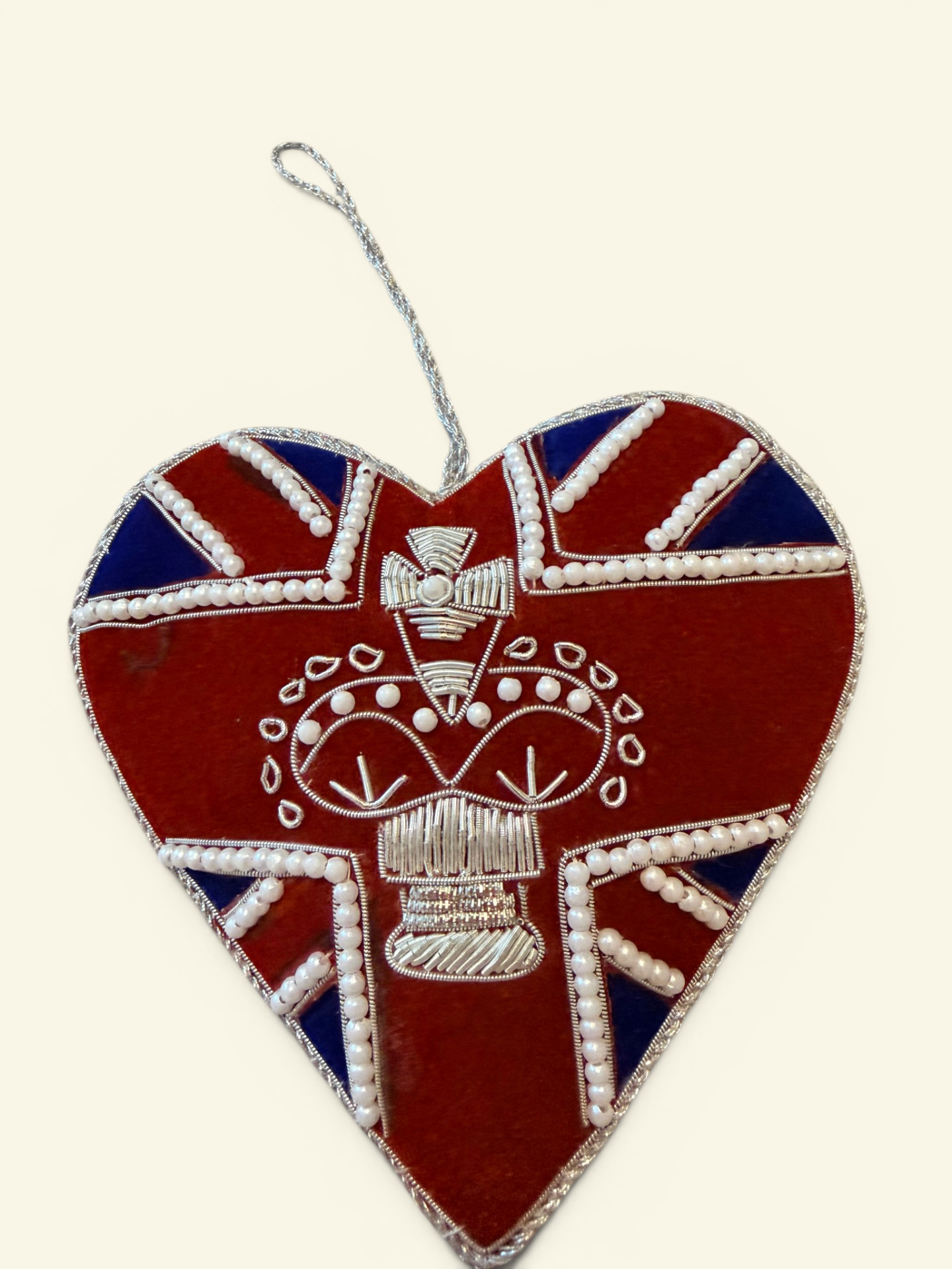 London Union Jack Heart Ornament