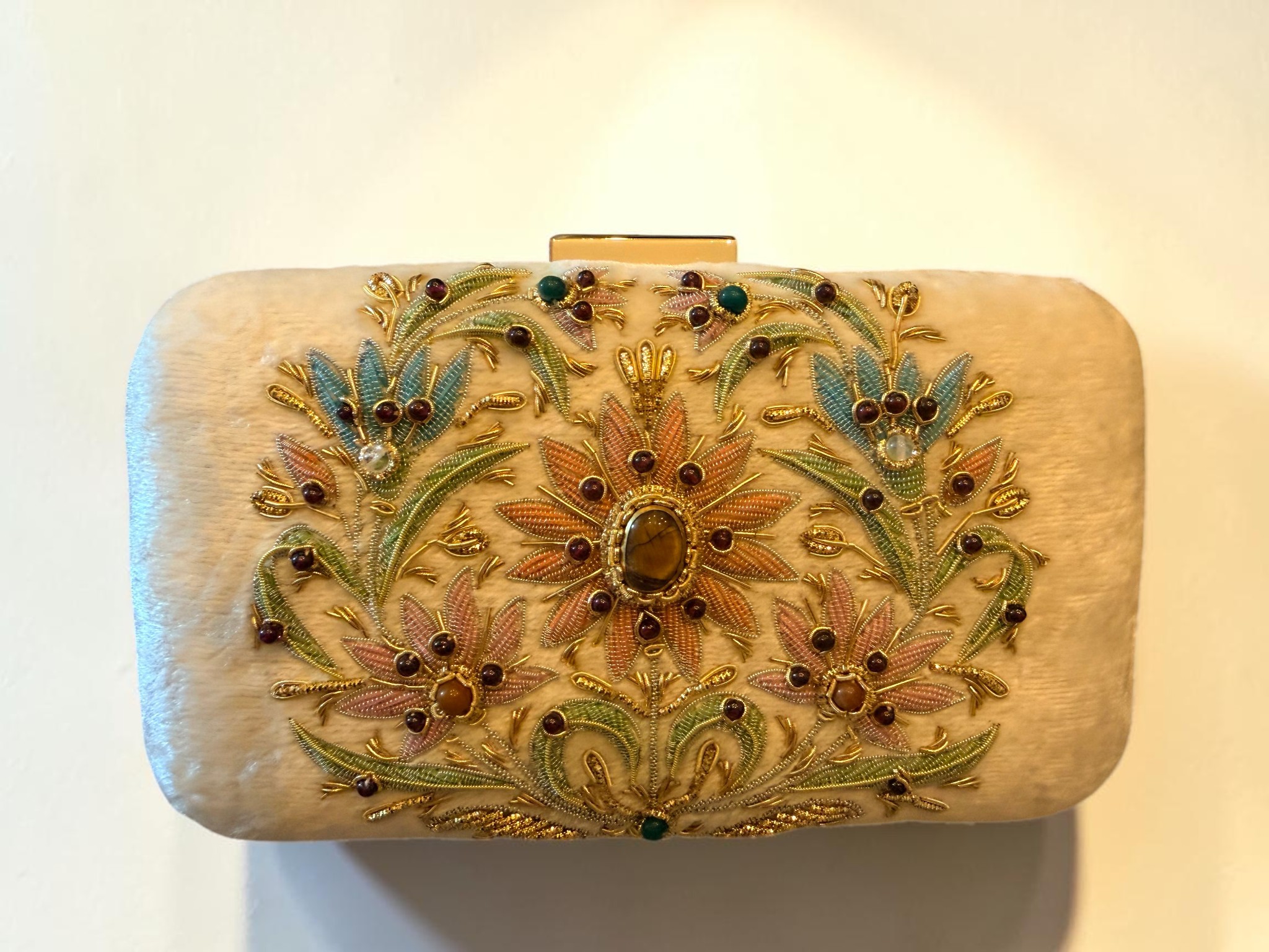 Ivory Garden Jewelled Clutch