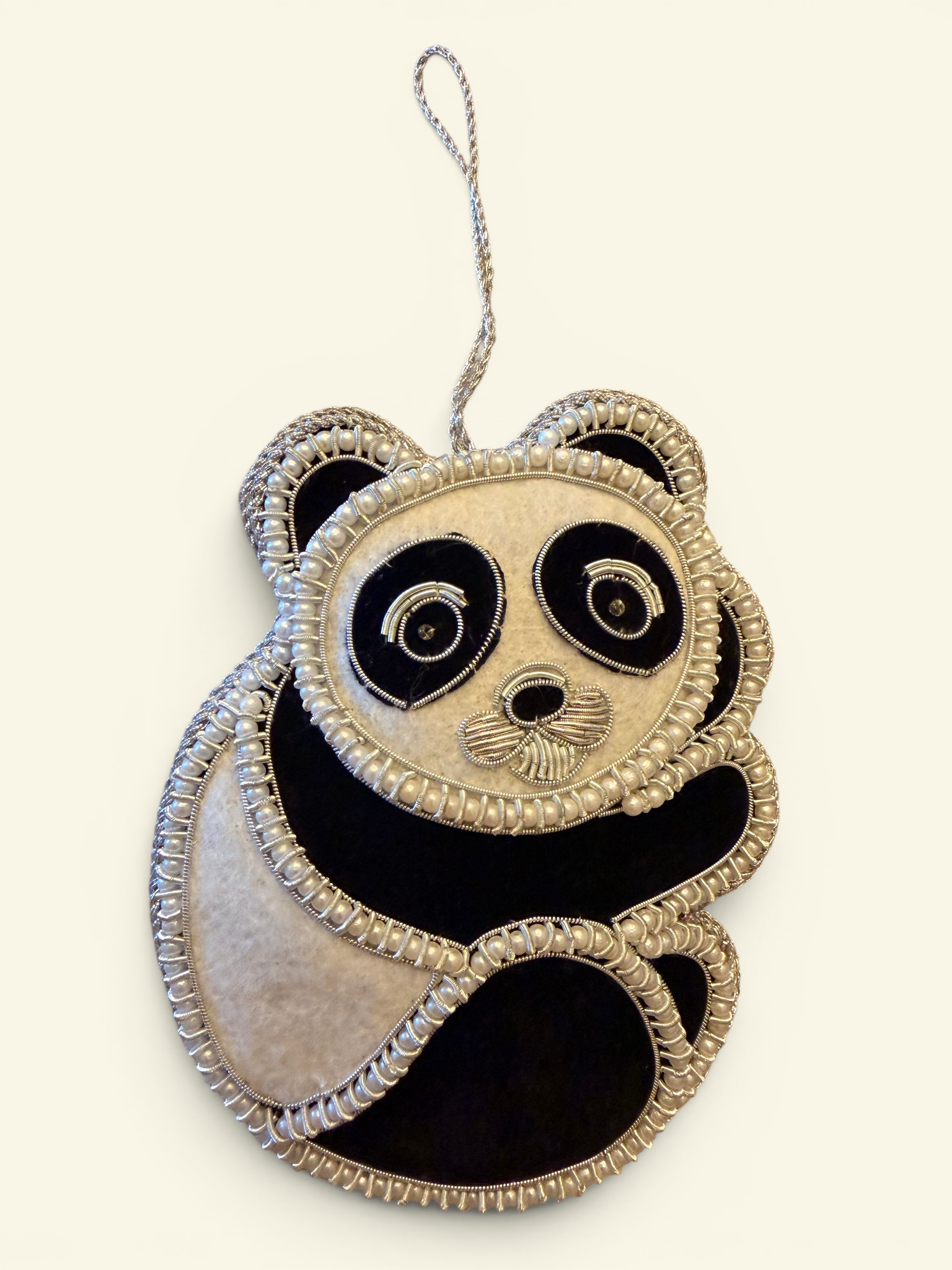 Velvet Panda Ornament
