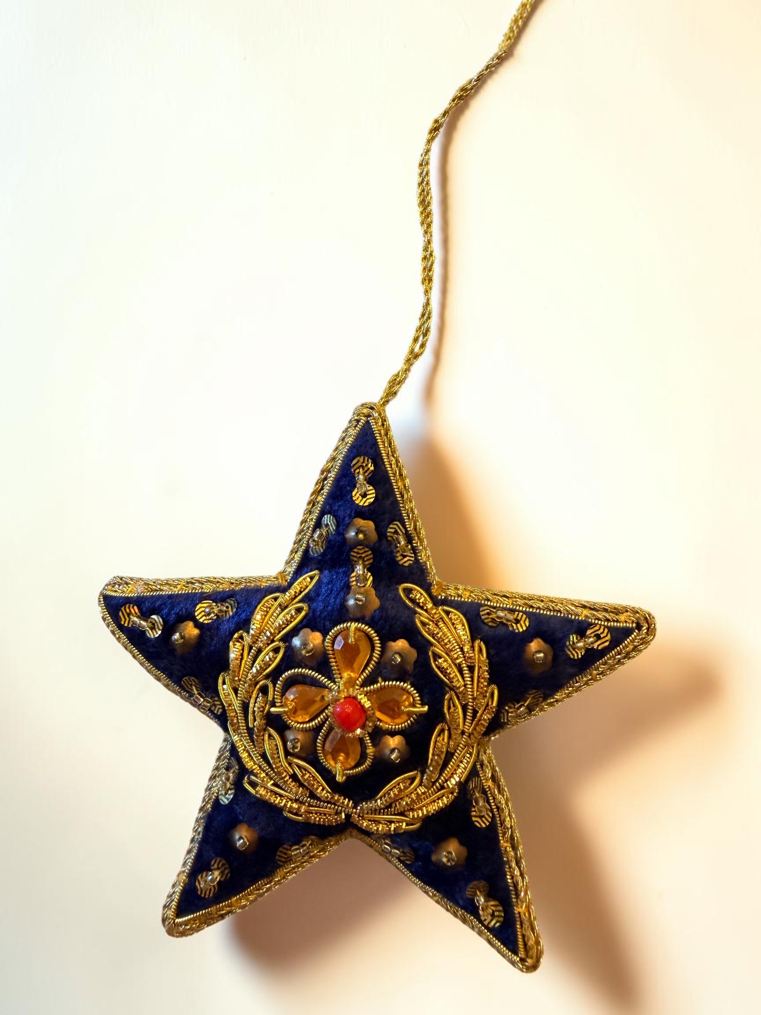 Sapphire Jewel Star Ornament