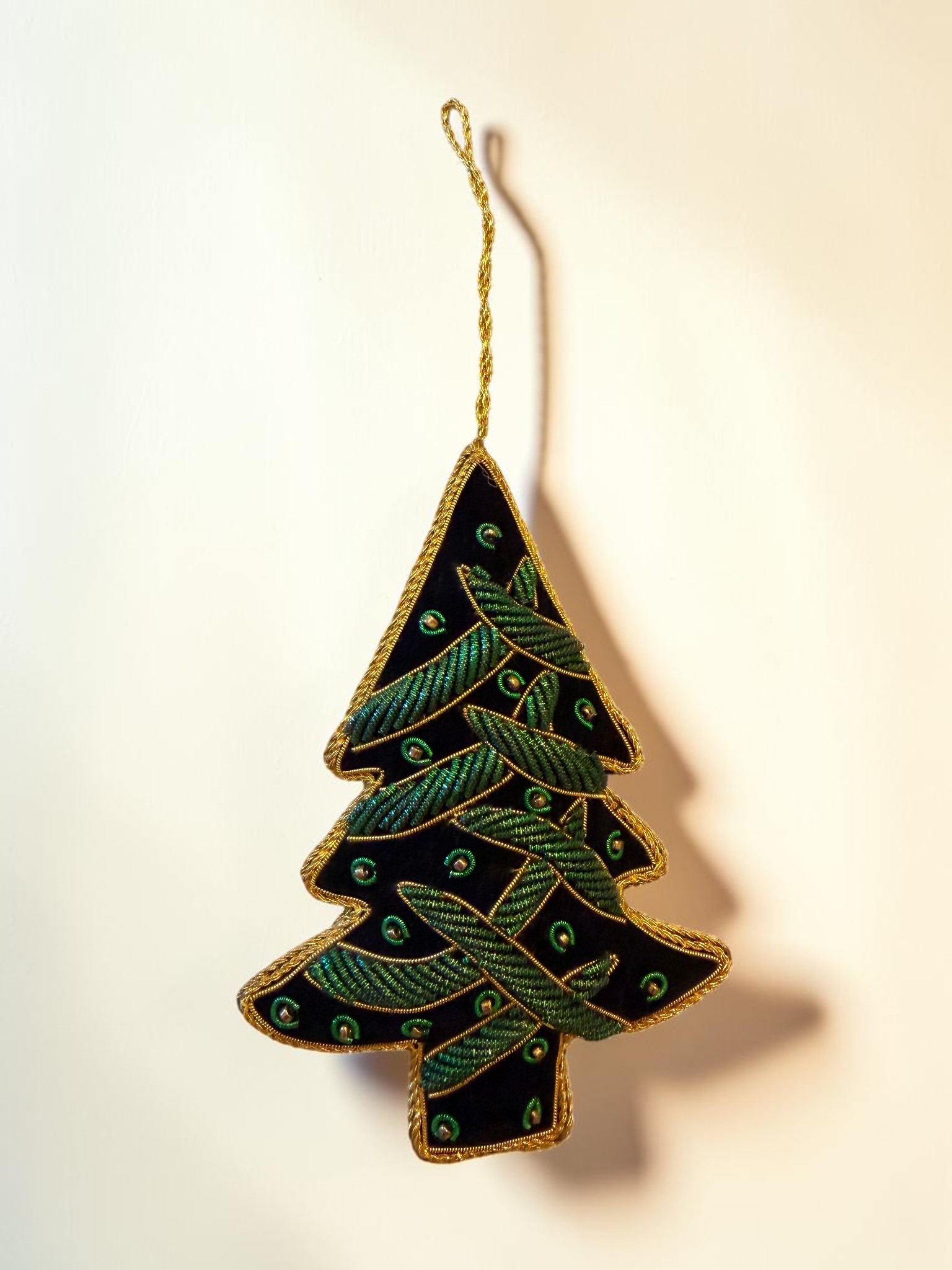 Emerald Leaves Tree Ornament