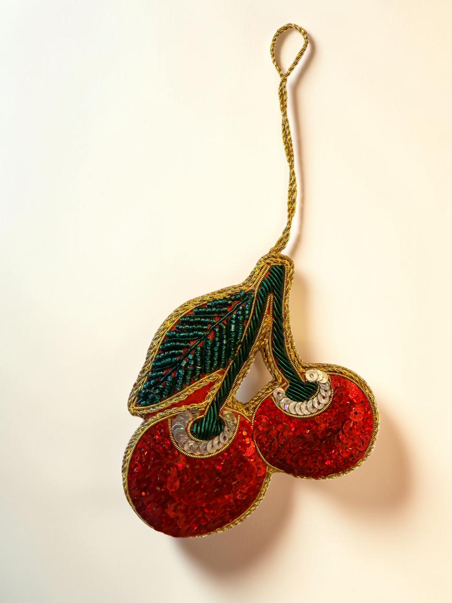 Crystal Cherries Ornament