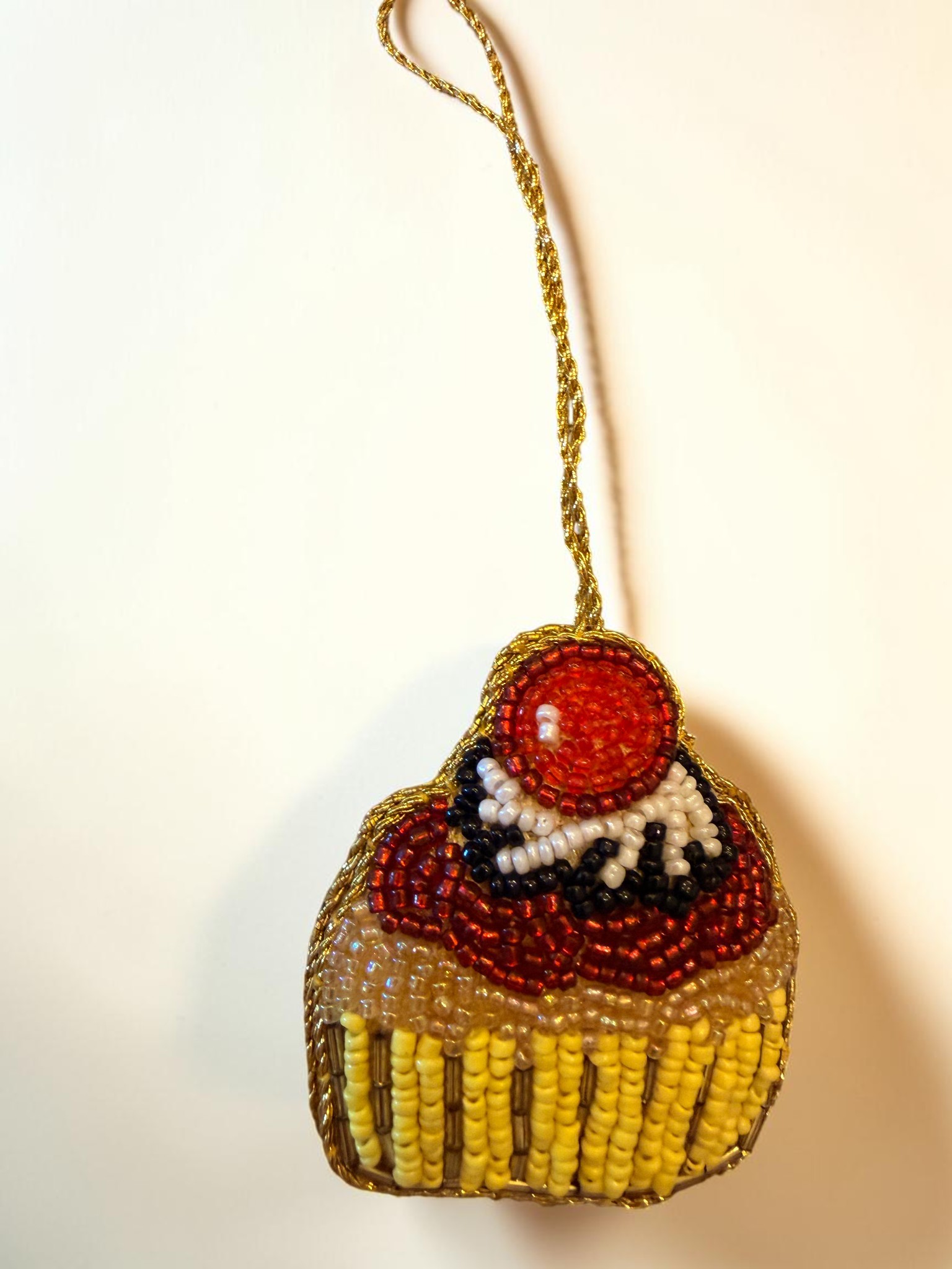 Cherry-Top Cupcake Ornament