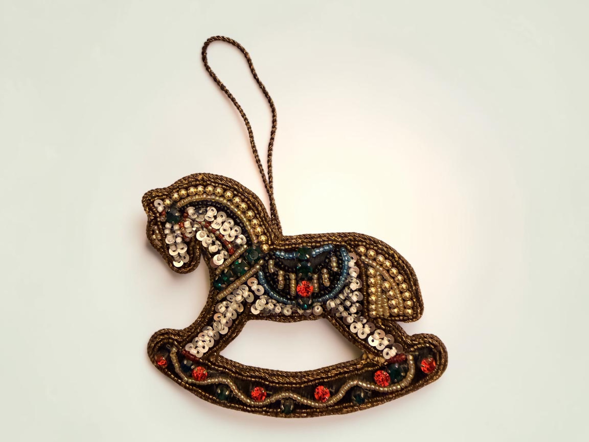 Bejewelled Rocking Horse Ornament