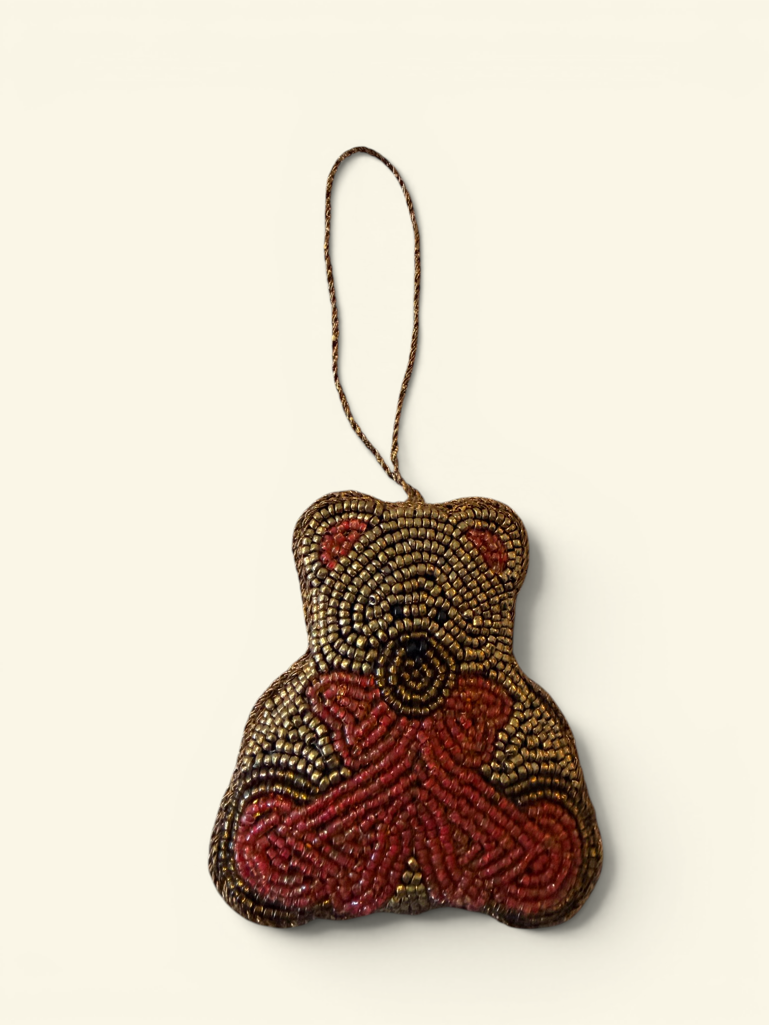 Beaded Teddy Bear Ornament