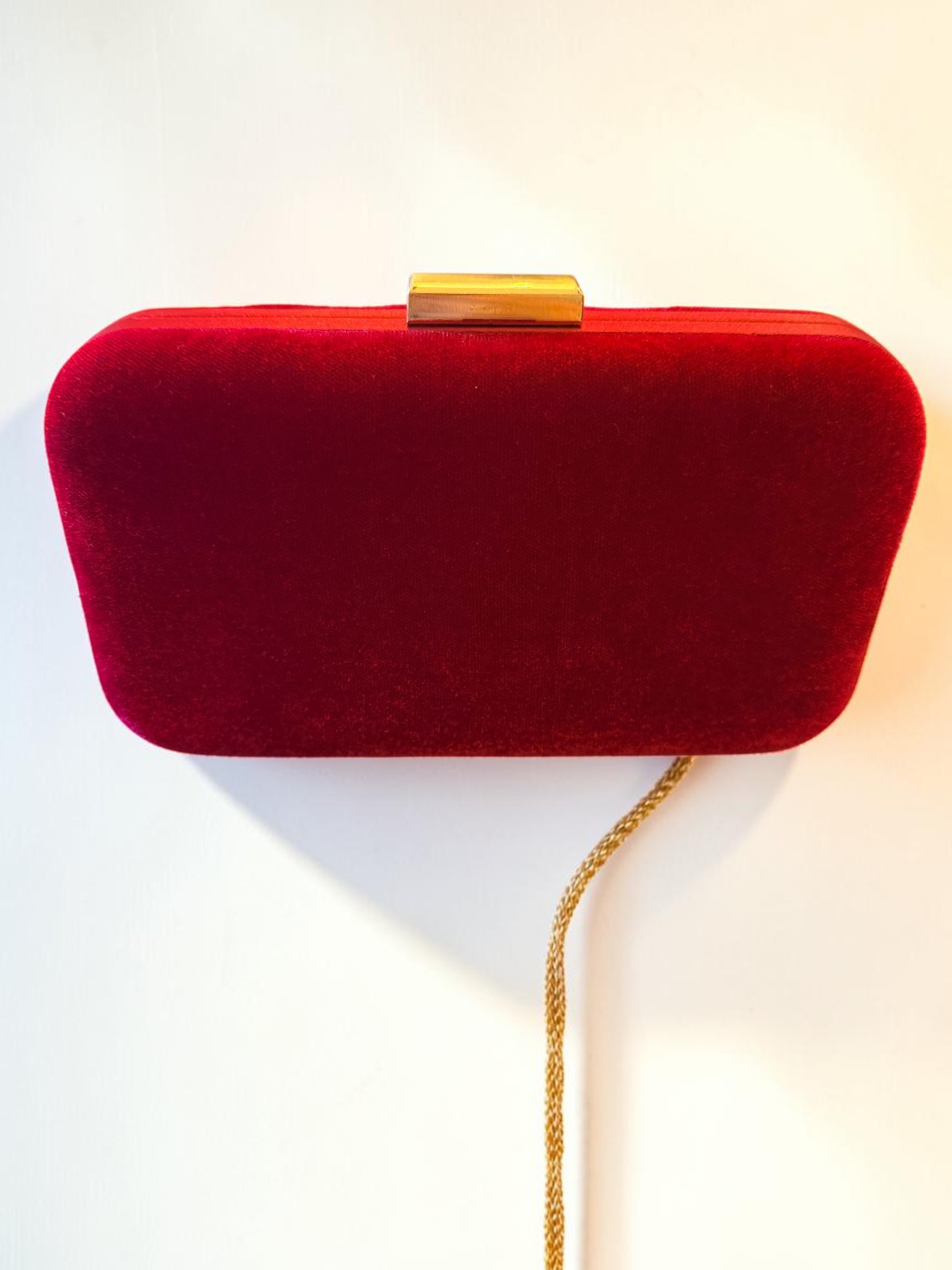 Ruby Velvet Floral Zardozi Clutch — view 3